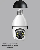 Akıllı Duy Kamera Uzaktan Kontrol ve Geniş Görüş Açılı thumbnail 4