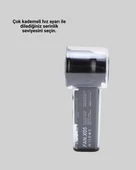 Dijital Ekranlı Şarjlı Mini Fan 100 Kademeli Hız Ayarı thumbnail 3