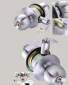 Paslanmaz Çelik Dayanıklı Topuzlu Kapı Kilidi thumbnail 3