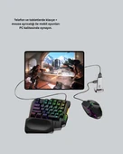 Profesyonel Mobil Oyun Seti | Yüksek DPI Mouse + Ergonomik Klavye thumbnail 5