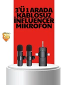 Kablosuz Mikrofon - Telefon ve Bilgisayar Uyumlu thumbnail 1