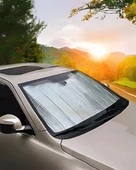 Araç Ön Cam Güneşlik Katlanabilir UV Koruma Ford Focus Renault Megane Skoda Superb Honda Civic thumbnail 1