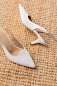 ST-1152 Beyaz Günlük 7 cm Topuklu Kadın Ayakkabı thumbnail 4