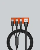 Dayanıklı Metal Başlıklı 3’ü 1 Arada Şarj Kablosu – Tüm Cihazlarla Uyumlu thumbnail 3