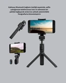 Bluetooth Selfie Çubuğu – 360° Dönebilen Başlık, Kablosuz Bağlantı thumbnail 4