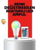 RGB Uzaktan Kumandalı LED Ampul 16 Renkli A Kalite Orijinal thumbnail 1