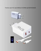 67W Süper Hızlı Şarj Adaptörü ve Kablo Seti – Güvenli, Kompakt ve Ergonomik Tasarım thumbnail 4