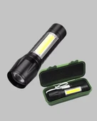 4 Mod Şarjlı Işıldak | Ultra Güçlü Cree LED | Su Geçirmez Alüminyum Gövde thumbnail 2