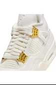Nike Air Jordan 4 Retro Metallic Gold (W) deri  kadın beyaz   spor ayakkabı thumbnail 1