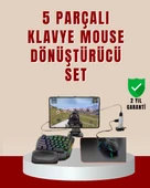 5’i 1 Arada Mobil Oyun Seti Klavye Mouse Dönüştürücü iOS & Android thumbnail 1