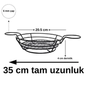 TEKMARKED METAL SOSLUKLU HAMBURGER VE PATATES KIZARTMASI SUNUM SEPETİ - 2