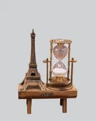 Ahşap Gövdeli Dekoratif Kum Saati – Masa Üstü El Sanatı Aksesuarı thumbnail 2