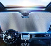 Araç Ön Cam Güneşlik UV ve Isı Koruma Katlanabilir Toyota Corolla Skoda Superb Dacia Duster Ford Focus thumbnail 2