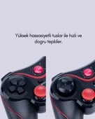 Kablosuz Bluetooth Gamepad PC Android TV Uyumlu Oyun Kumandası thumbnail 4