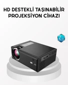 Full HD 1080p Projeksiyon Cihazı Taşınabilir LED Teknolojili ve HDMI Uyumlu thumbnail 1