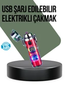 Güç Göstergeli Şarjlı Fenerli USB Elektrikli Çakmak thumbnail 1