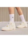 Nike Air Jordan 4 Retro Metallic Gold (W) deri  kadın beyaz   spor ayakkabı thumbnail 6