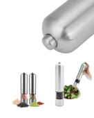 Pil İle Çalışan Elektrikli Baharat Öğütme Cihazı Ergonomik Şeffaf Gövde thumbnail 3