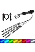 Araç İçi Ayak Altı Led 12 Led Işık Sese Müziğe Duyarlı RGB Işıklı Aydınlatma Seti thumbnail 1