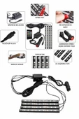 Araç İçi Ayak Altı Led 12 Led Işık Sese Müziğe Duyarlı RGB Işıklı Aydınlatma Seti thumbnail 5