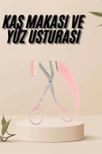 Kavisli Kaş Kirpik Düzeltici Bıyık Alma Taraklı Kaş Makası Yüz Bakım Seti Makas thumbnail 2