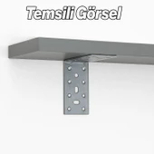 Mobilya Eşya Dolap Duvara Sabitleme Köşebent Bağlantı Aparatı (50 ADET) L Demiri Gönye 40x80x80 Mm thumbnail 6