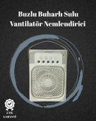 USB Bağlantılı 3'ü 1 Arada Nemlendirici Mini Klima Fan | 7 Renk Işıklı thumbnail 1