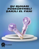 Su Sisi Püskürtmeli Taşınabilir El Fanı – Çocuk ve Öğrencilere Uygun, Kamp ve Seyahat İçin thumbnail 1