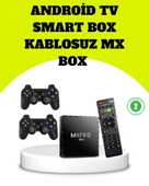 M8Pro Android TV Box ve Retro Oyun Konsolu 64GB thumbnail 1