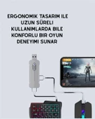 Ergonomik Tasarımlı Kablosuz Oyun Seti – Mobil Cihazlarla Uyumlu Klavye Mouse Kiti thumbnail 3