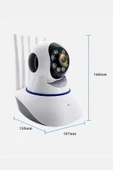 Akıllı Gece Görüşlü Sensörlü Wifi Kamera Telefondan Takip Edilebilir thumbnail 4