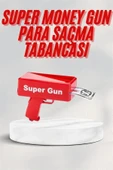 Kırmızı Parti Oyuncağı Para Saçma Fırlatma Tabancası Makinesi Super Money thumbnail 2
