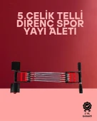 Ayarlanabilir Elastik Yaylı Ergonomik Tasarımlı Kas Güçlendirme Seti thumbnail 1