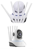 LED Aydınlatmalı 5 Antenli Motorlu 1080P Wifi Kamera Sensörlü thumbnail 4