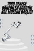 Mutfak Musluk Başlığı 1080 Derece Dönebilir Oynar Başlıklı Musluk Aparatı thumbnail 2