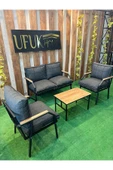 UFUK HOME 2 1 1 Sehpalı Berjer,salon Oturma Odası Takımı,metal Oturma Grubu Kanepe Metal Berjer thumbnail 1