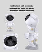 Bluetooth Müzikli Astronot Projeksiyon Lambası Yıldız ve Ay Efektli thumbnail 4