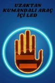 Pilli Led Işık Araç Camı İçin Uzaktan Kumandalı El Simgesi thumbnail 2