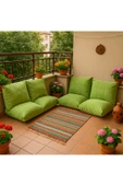 UFUK HOME Yağ Yeşili-Bahçe Minderi,Balkon Minderi ,Petek önü, kreş , Şark Köş.Minderi Modern ve Rahat Tasarım thumbnail 1