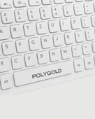 Beyaz Kablosuz Klavye Fare Seti Kablosuz Fare USB Alıcı PC Uyumlu thumbnail 5