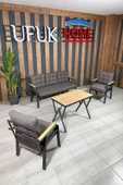 UFUK HOME Kavacık 3+1+1+masa Bahçe Mobilyası, Balkon Çay Seti, Bahçe Koltuk Takımı thumbnail 1