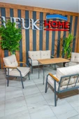 UFUK HOME Zeyd 2211 Masalı Krem Fermuarlı Bahçe Balkon Takımı, Salon - Metal Kanepe Koltuk Takımı thumbnail 3