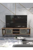 Tv Sehpası Tv Ünitesi Vera Beyaz Gold Çizgili 5052 thumbnail 6