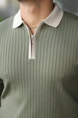 Erkek Kol Ve Yaka Detaylı Uzun Kollu Triko thumbnail 3