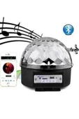 Led Işık Disko Topu Bluetooth Hoparlörlü USB Müzik Çalar Kumandalı thumbnail 5