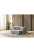 UFUK HOME Buhara Açılır Koltuk&Çift Kişilik Puflu & Uzanma Koltuğu & Silinebilir Çok Amaçlı Sünger Koltuk Gri thumbnail 8