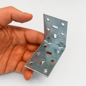 Mobilya (50 ADET) Eşya Dolap Duvara Sabitleme Köşebent Bağlantı Aparatı L Demiri Gönye 40x60x60 Mm thumbnail 5