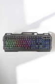 Oyuncu Klavyesi Q Klavye RGB Işıklı Mouse Hediyeli thumbnail 4