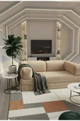 UFUK HOME Liona 80x160 Yatak Olabilen Kanepe Modüler Çok Fonksiyonlu Aktivite Koltuk Bej thumbnail 1
