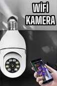 Wifi Kamera Duylu Ampul Görünümlü 360 Derece Dönebilen Ev Kamerası thumbnail 2